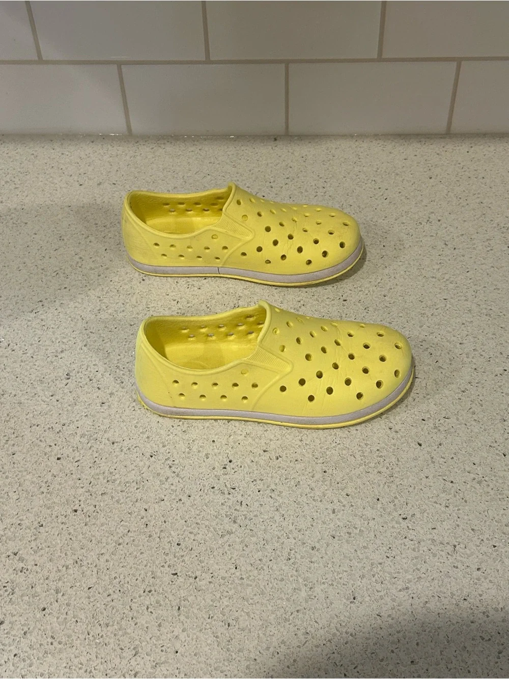 Kids Yellow Slip-On Water Shoes, Size 11
